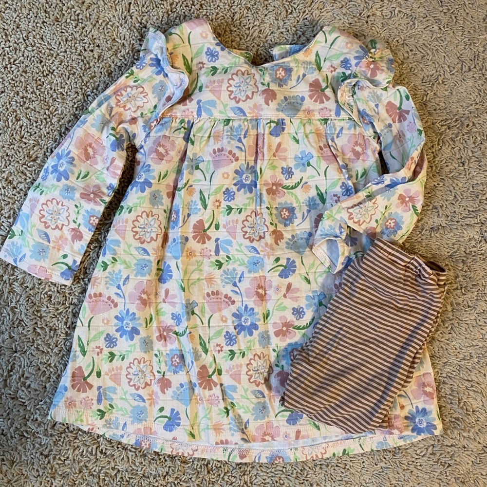 Mud Pie Baby Girl tunic and leggings set